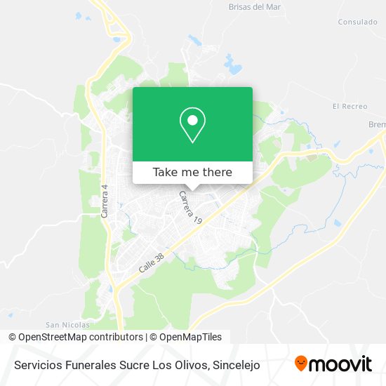 Servicios Funerales Sucre Los Olivos map