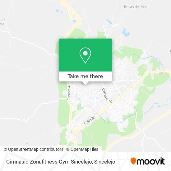 Mapa de Gimnasio Zonafitness Gym Sincelejo