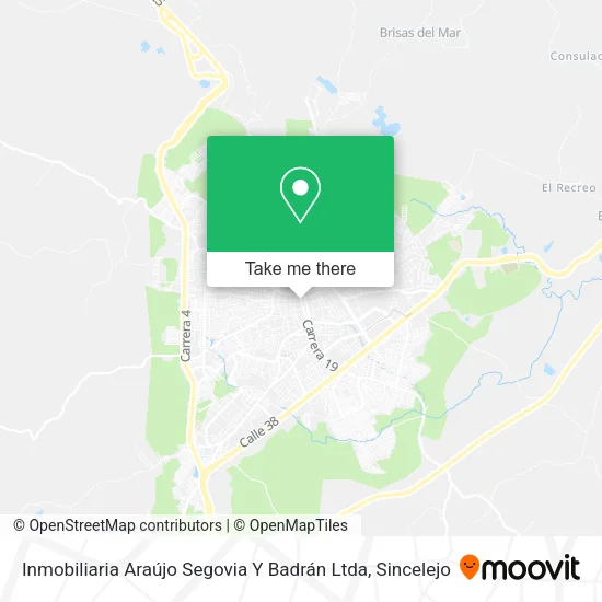 Mapa de Inmobiliaria Araújo Segovia Y Badrán Ltda