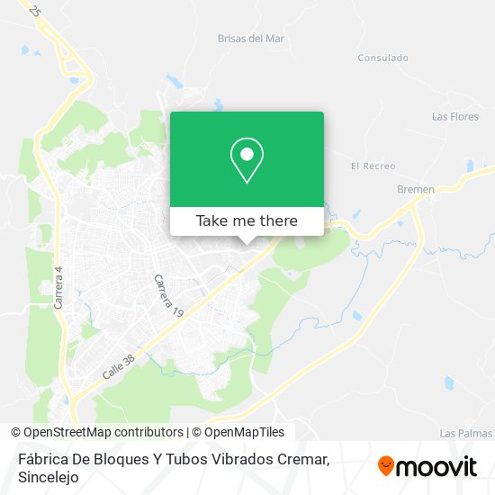 Fábrica De Bloques Y Tubos Vibrados Cremar map