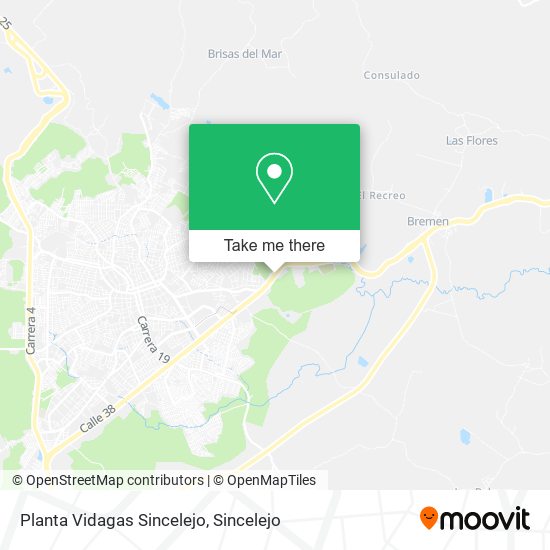Planta Vidagas Sincelejo map