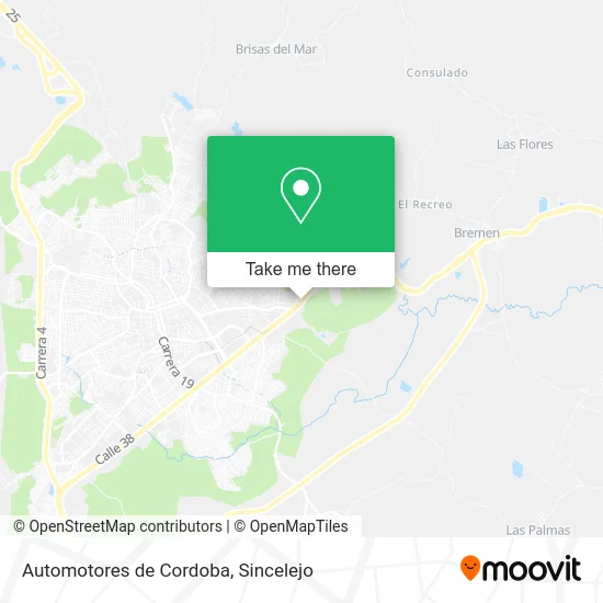 Automotores de Cordoba map