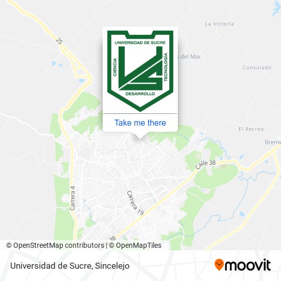 Mapa de Universidad de Sucre