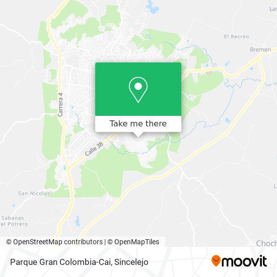 Parque Gran Colombia-Cai map