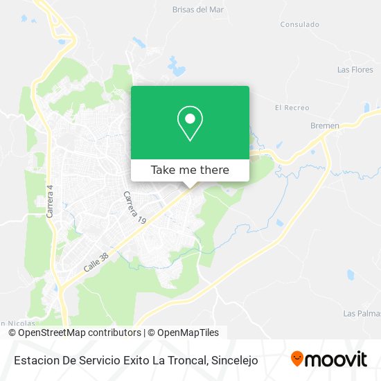 Mapa de Estacion De Servicio Exito La Troncal