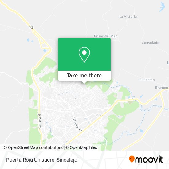 Puerta Roja Unisucre map