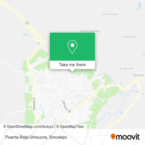 Puerta Roja Unisucre map