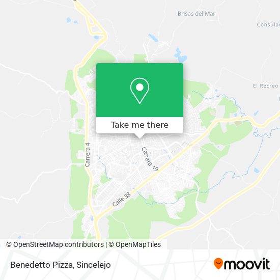 Benedetto Pizza map