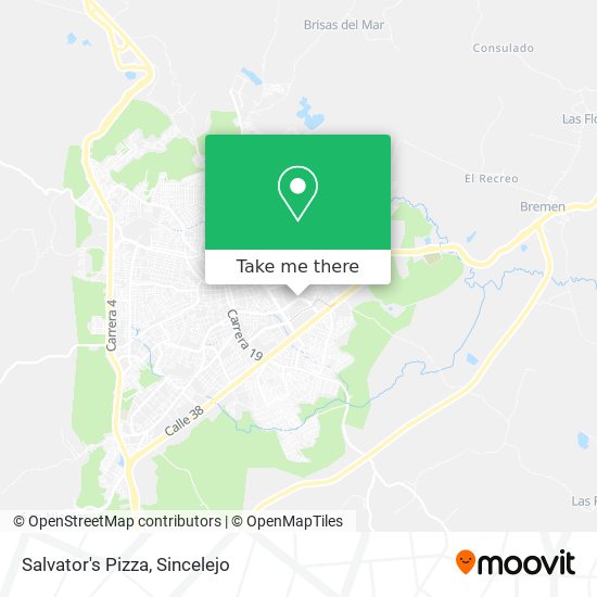 Salvator's Pizza map