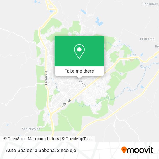 Auto Spa de la Sabana map