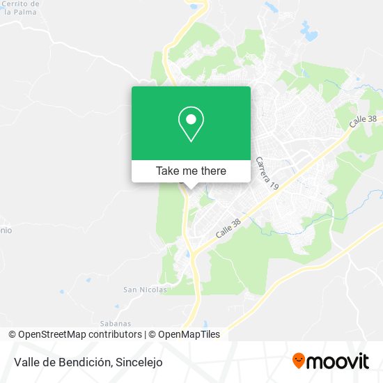 Mapa de Valle de Bendición