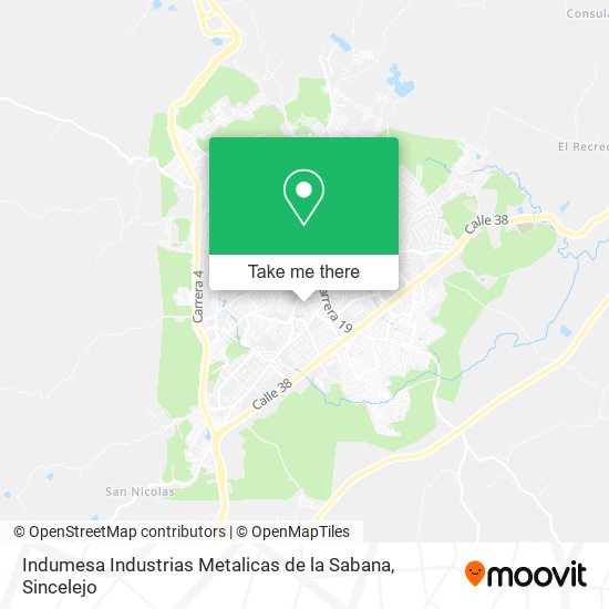 Mapa de Indumesa Industrias Metalicas de la Sabana