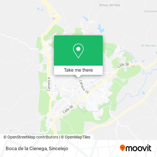 Boca de la Cienega map