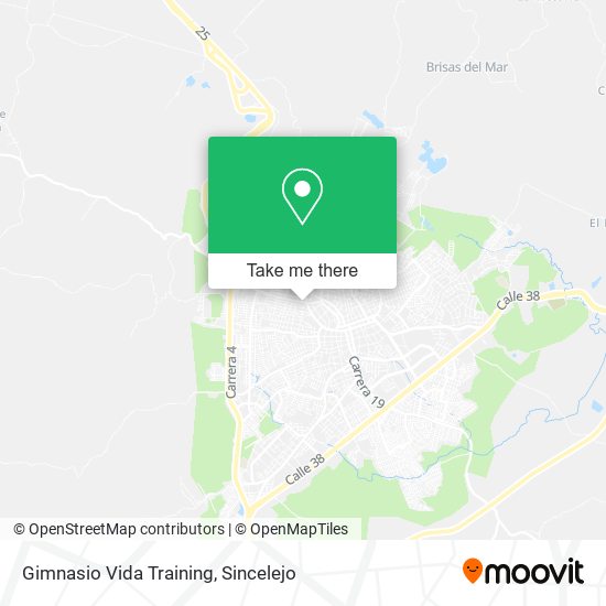 Mapa de Gimnasio Vida Training