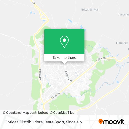 Opticas-Distribuidora Lente Sport map