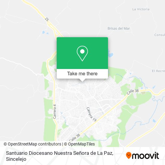 Mapa de Santuario Diocesano Nuestra Señora de La Paz