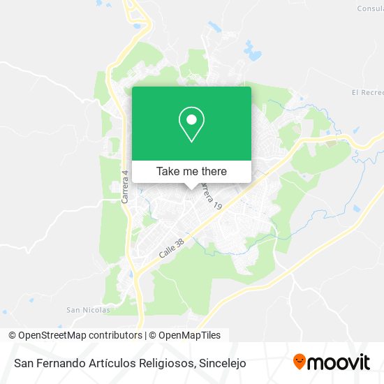 San Fernando Artículos Religiosos map