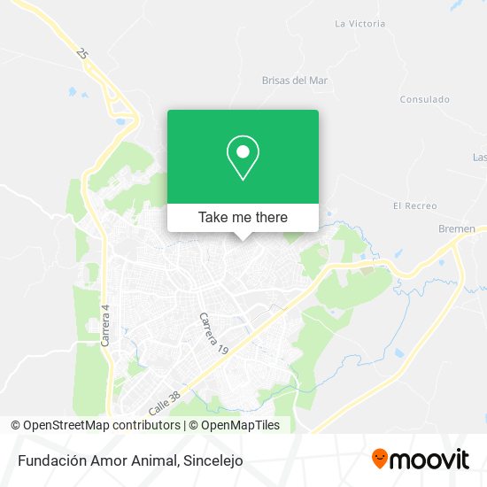 Mapa de Fundación Amor Animal