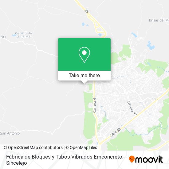 Fábrica de Bloques y Tubos Vibrados Emconcreto map