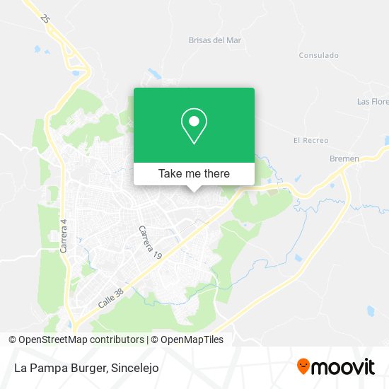 La Pampa Burger map