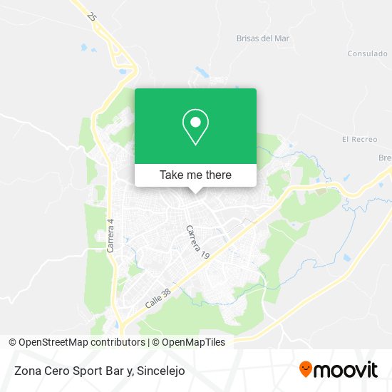 Zona Cero Sport Bar y map