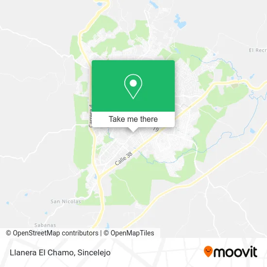 Llanera El Chamo map