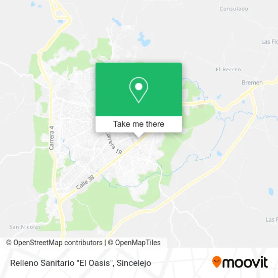 Relleno Sanitario "El Oasis" map