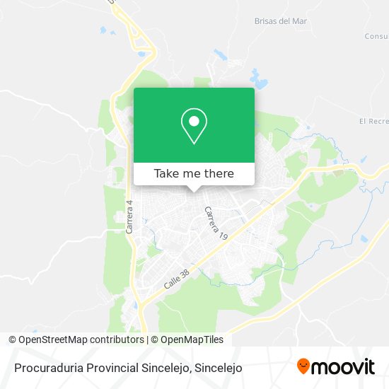 Mapa de Procuraduria Provincial Sincelejo