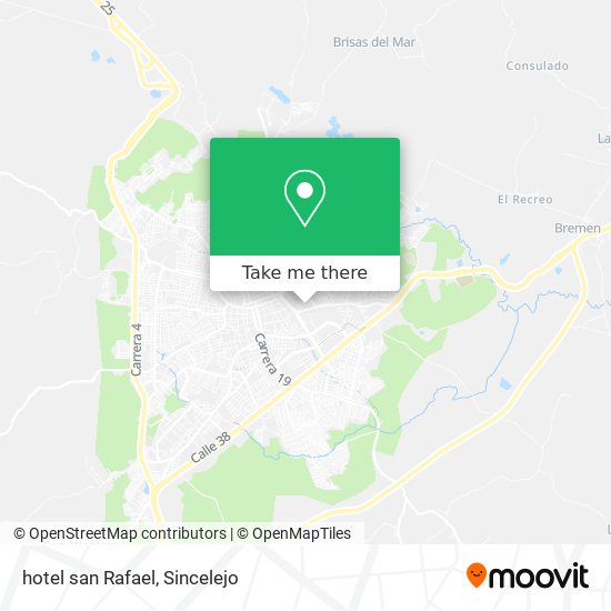 Mapa de hotel san Rafael