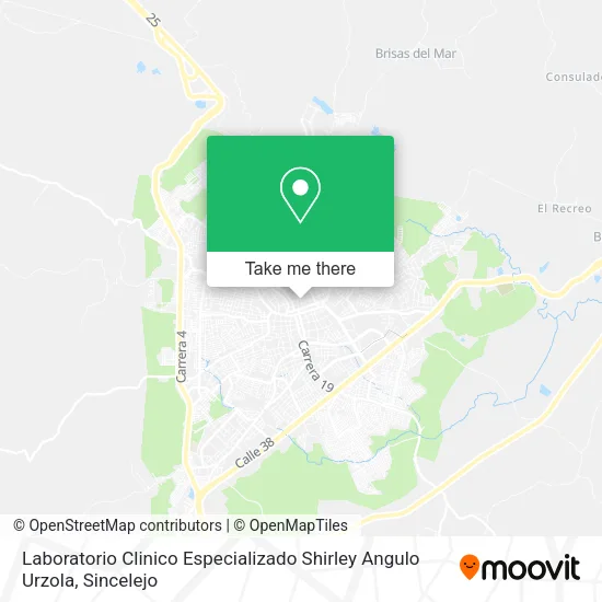 Mapa de Laboratorio Clinico Especializado Shirley Angulo Urzola