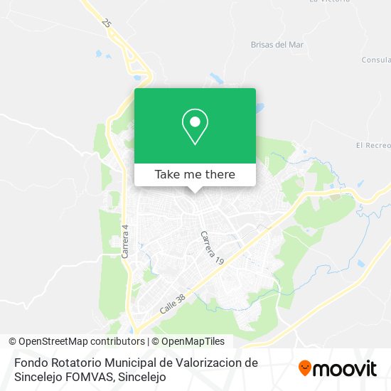 Fondo Rotatorio Municipal de Valorizacion de Sincelejo FOMVAS map