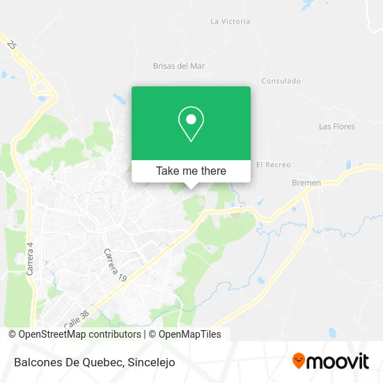 Balcones De Quebec map