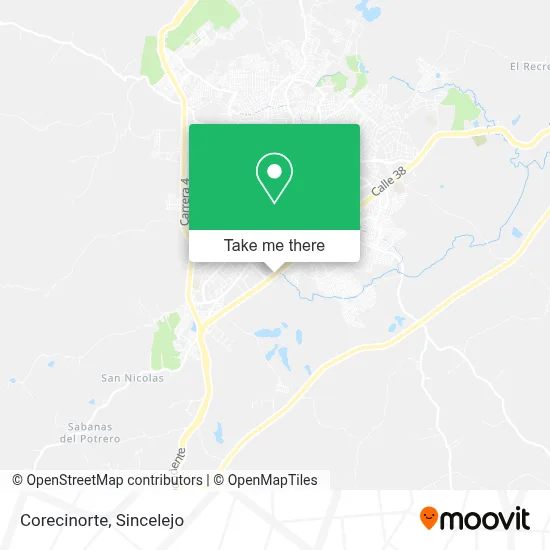 Corecinorte map