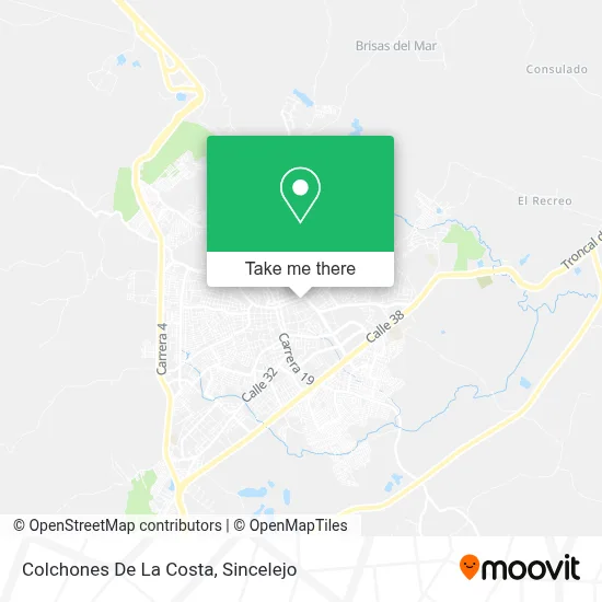 Colchones De La Costa map