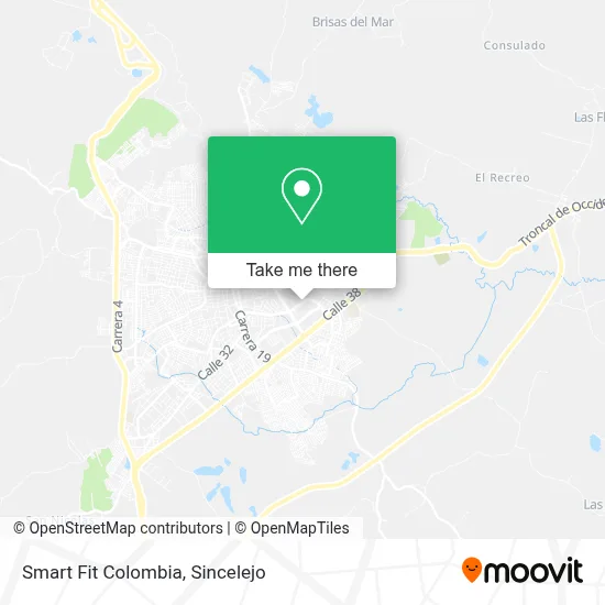 Smart Fit Colombia map