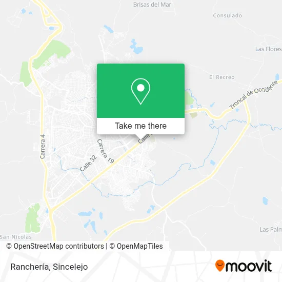 Ranchería map