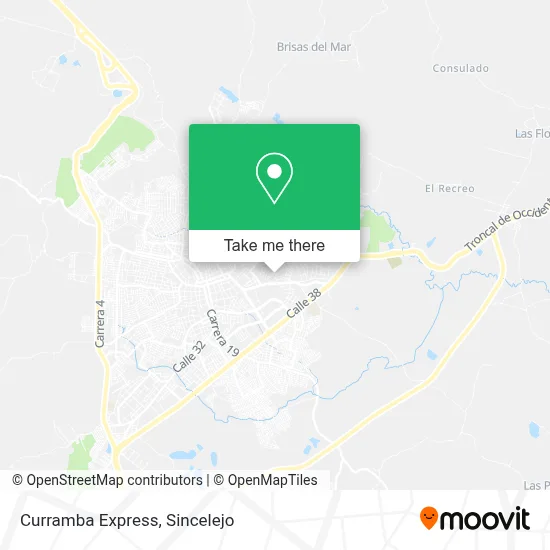 Curramba Express map