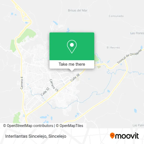 Interllantas Sincelejo map