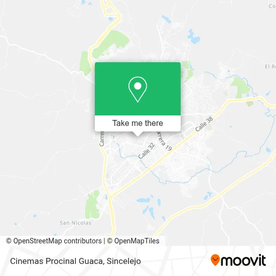 Cinemas Procinal Guaca map