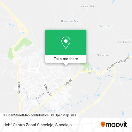 Icbf Centro Zonal Sincelejo map