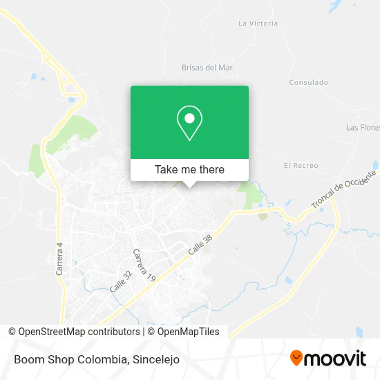 Boom Shop Colombia map