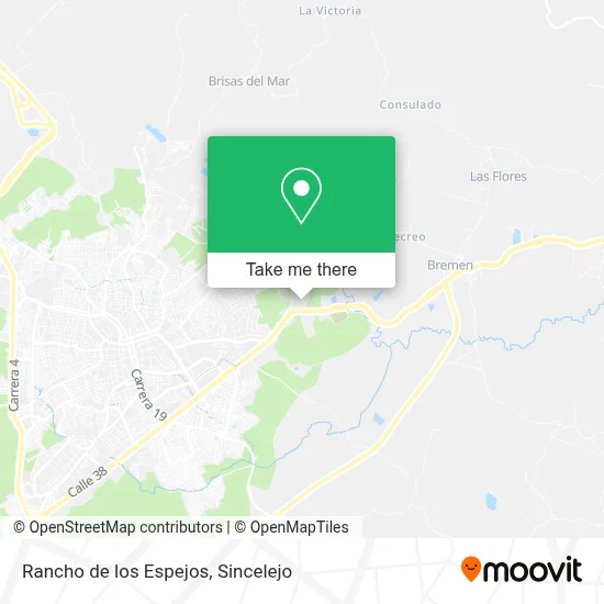 Rancho de los Espejos map