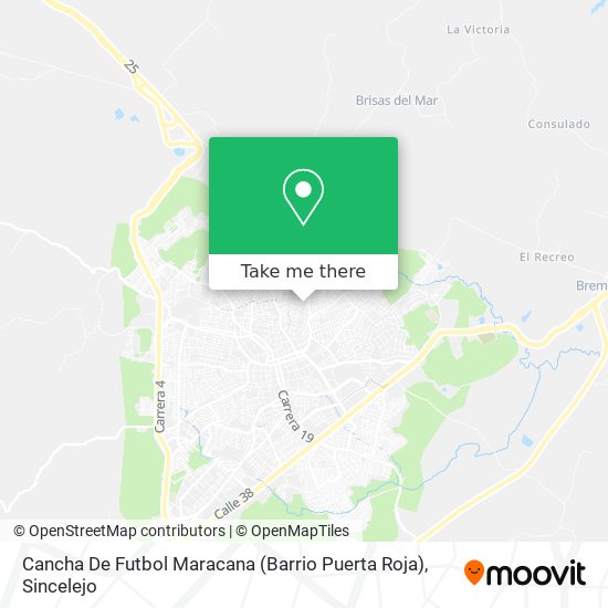 Mapa de Cancha De Futbol Maracana (Barrio Puerta Roja)