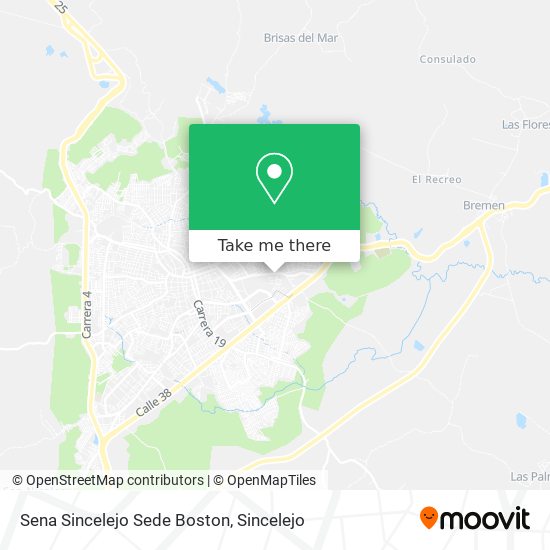Mapa de Sena Sincelejo Sede Boston