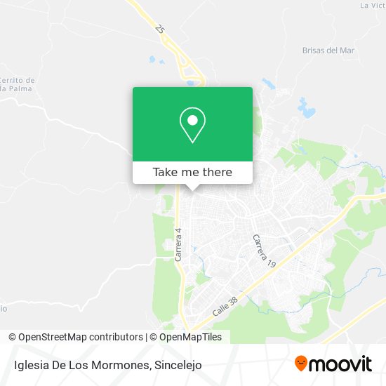 Mapa de Iglesia De Los Mormones