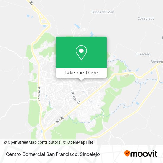Mapa de Centro Comercial San Francisco