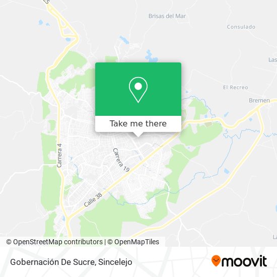 Gobernación De Sucre map
