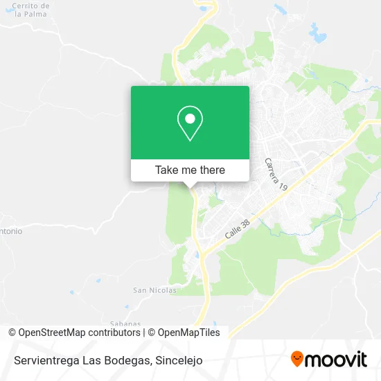 Servientrega Las Bodegas map