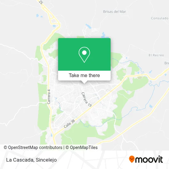 La Cascada map