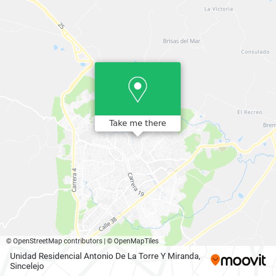 Mapa de Unidad Residencial Antonio De La Torre Y Miranda